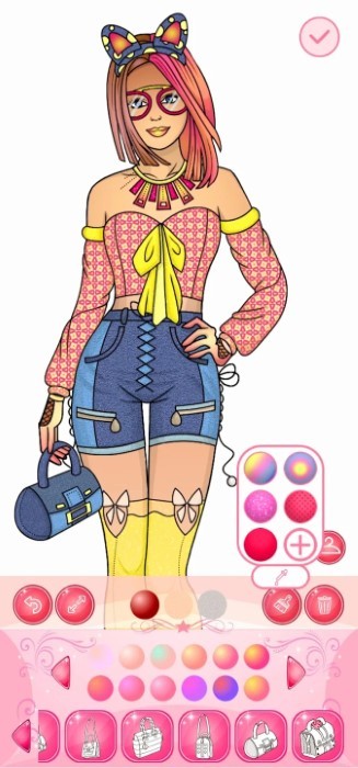 女孩裝扮和涂色書