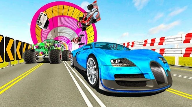 GT怪物卡車巨型坡道特技2021