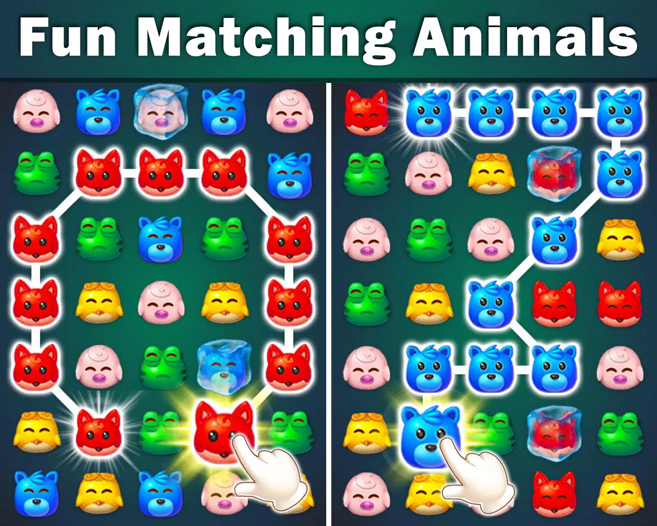 連接動物比賽游戲