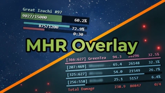 怪物獵人崛起顯示怪物血量和隊友傷害數值mod