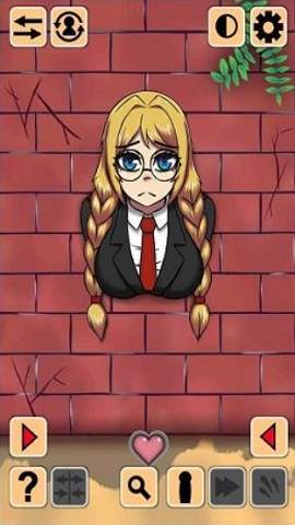 卡在墻中的少女